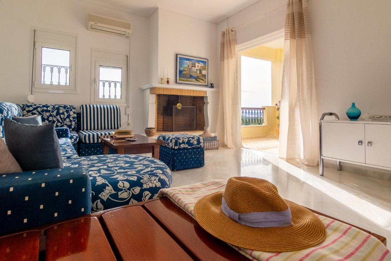 Willa House With Amazing Ocean View And Patio - Pool Porto Heli Zewnętrze zdjęcie