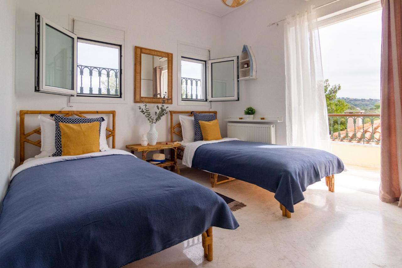 Willa House With Amazing Ocean View And Patio - Pool Porto Heli Zewnętrze zdjęcie