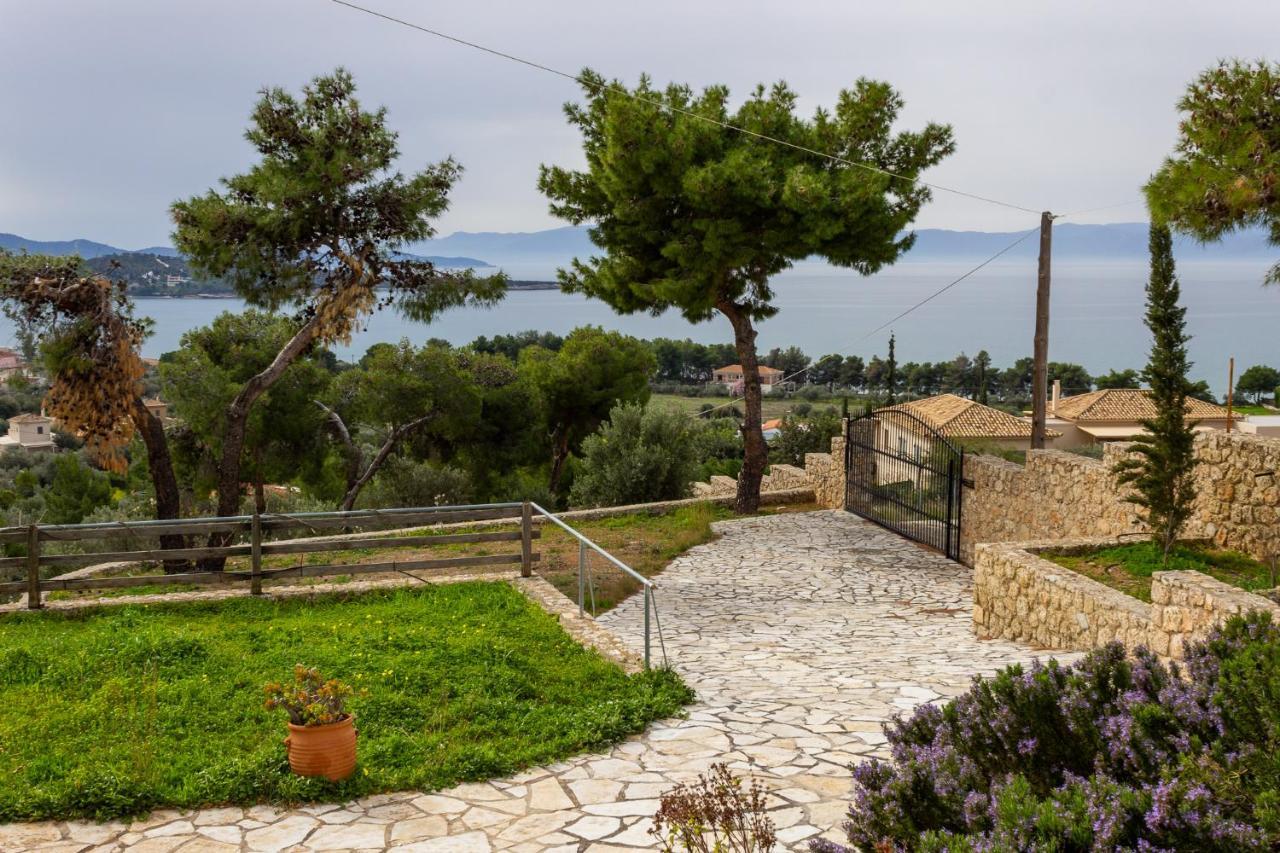 Willa House With Amazing Ocean View And Patio - Pool Porto Heli Zewnętrze zdjęcie