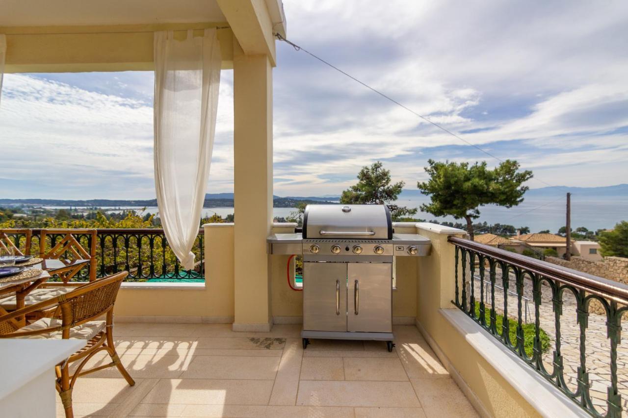 Willa House With Amazing Ocean View And Patio - Pool Porto Heli Zewnętrze zdjęcie